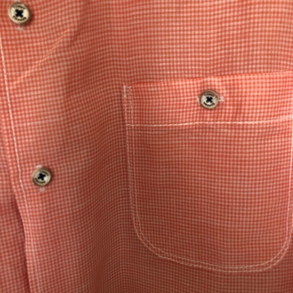 Tommy Bahama Button Up Shirt Orange Plaid Linen Tencel Large - Picture 2 of 7